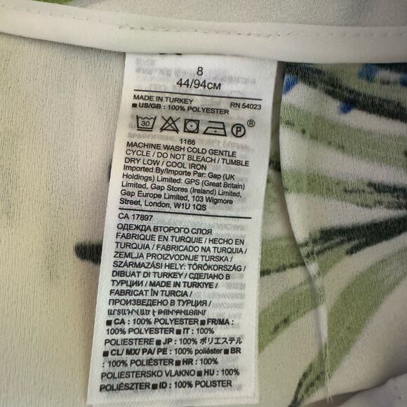 Banana Republic Womens High Rise Wide Leg‎ Floral Pants Sz 8 Tropical Vacation - Picture 10 of 16